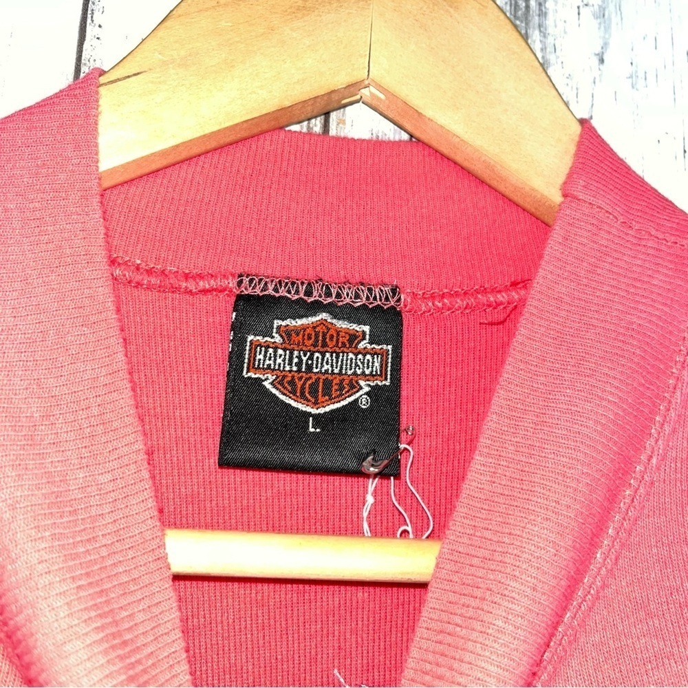Harley Davidson Pink Embroidered High Neck Tank - Picture 5 of 5